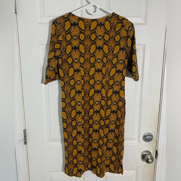 Burn yellow Snake Print Dress - Picture 5 of 5